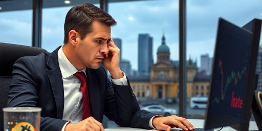 Business executive worried about bank failures and regulations.