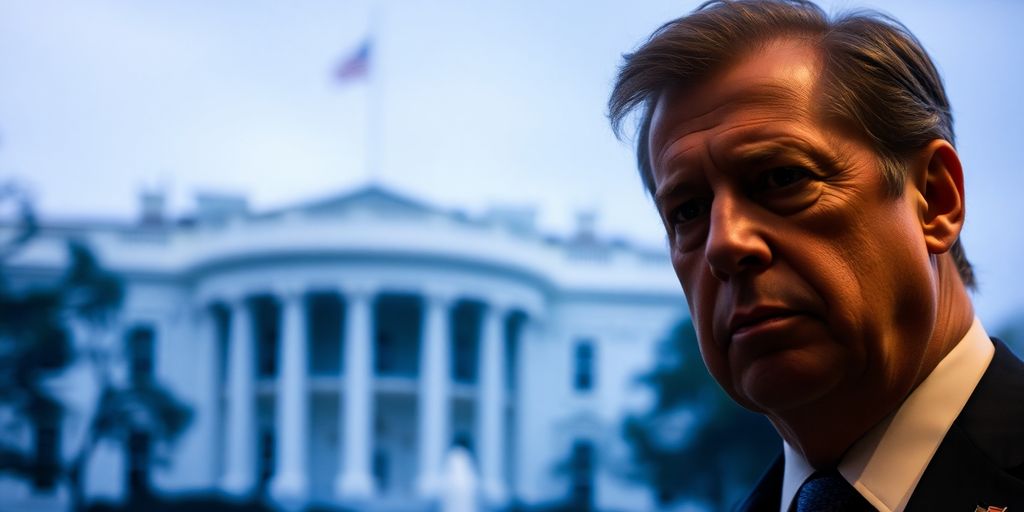 CZ in suit, standing before the White House backdrop.