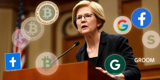 Senator Warren addressing issues of stablecoins and big tech.