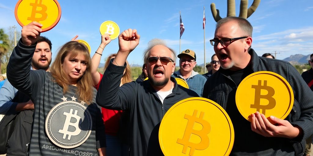 Frustrated Bitcoin advocates in Arizona express their outrage.